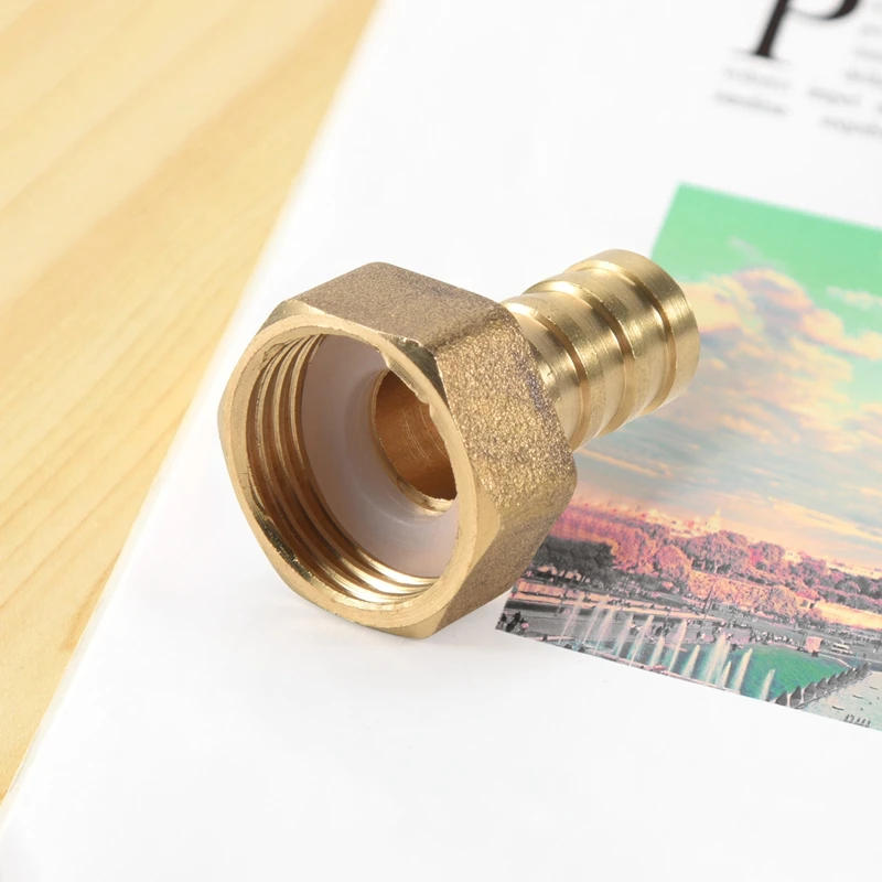 Gold Brass Fitting 10mm Hose Barb 1/2