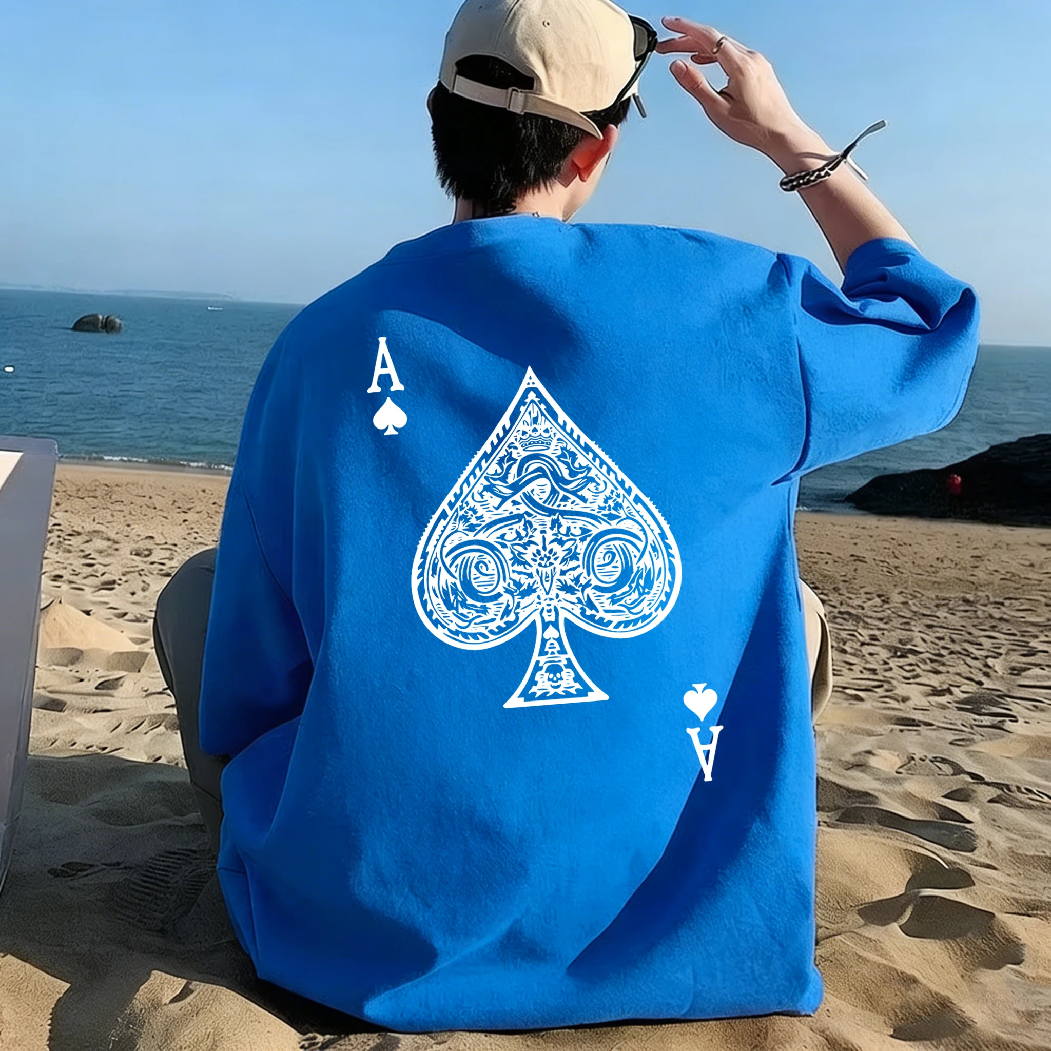 Filled With Mysterious Graphics Print Casual Soft T-Shirt Male Summer Basics Clothing Breathable Thin T Shirt Cotton Stree Tops