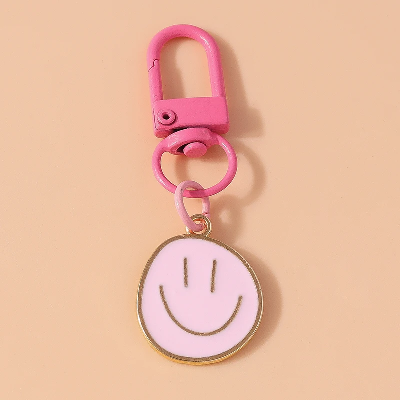 Lovely Smile Face Keychain Emoticon Keyring Pendants for Men Women Key Holder Handbag Decor Pendant DIY Jewelry Gifts