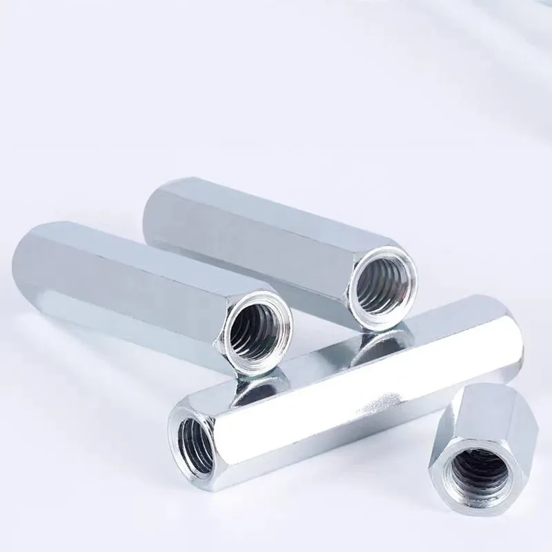 Hex Long Rod Coupling Nut Zinc Plated M4-M24 Tubular Connector Joint Sleeve Extension Nut
