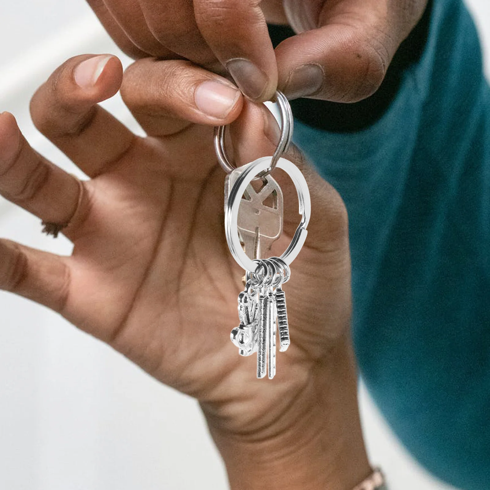 

3D Mini Calculator Keychain Zinc Alloy Ruler Book Teacher Gift For School Year Start Inspirational Key Fob Science