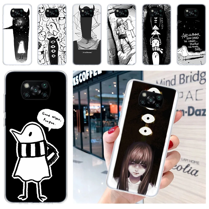 Oyasumi Punpun Soft Phone Case for Xiaomi Poco X6 X5 X4 Gt X3 Nfc F6 F5 Pro M5s M5 M4 M3 F4 F3 F2 F1 Capa Coque Cover