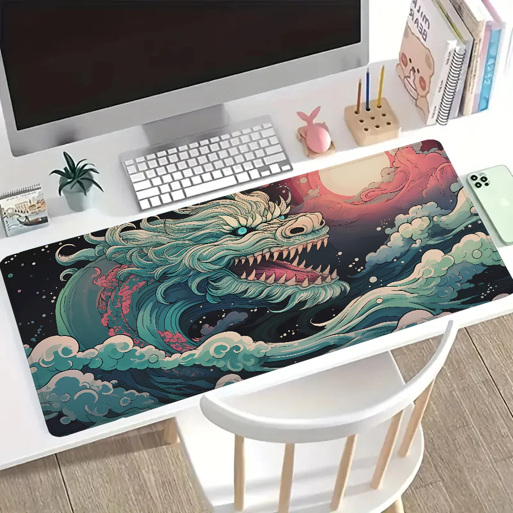 

SKY BLUE JAPANESE WATER DRAGON Коврик для мыши Настольный коврик для игровой мыши Коврик для геймера Компьютерные аксессуары Резиновый коврик Коврик для мыши Коврики для клавиатуры ПК