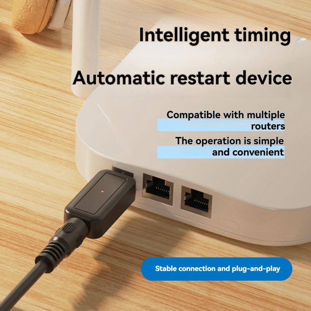 SCLS DC 5V-15V Auto Reboot Router WiFi Reset Router 24H Automatic Power Off Reset Tool 5Restart Control Line