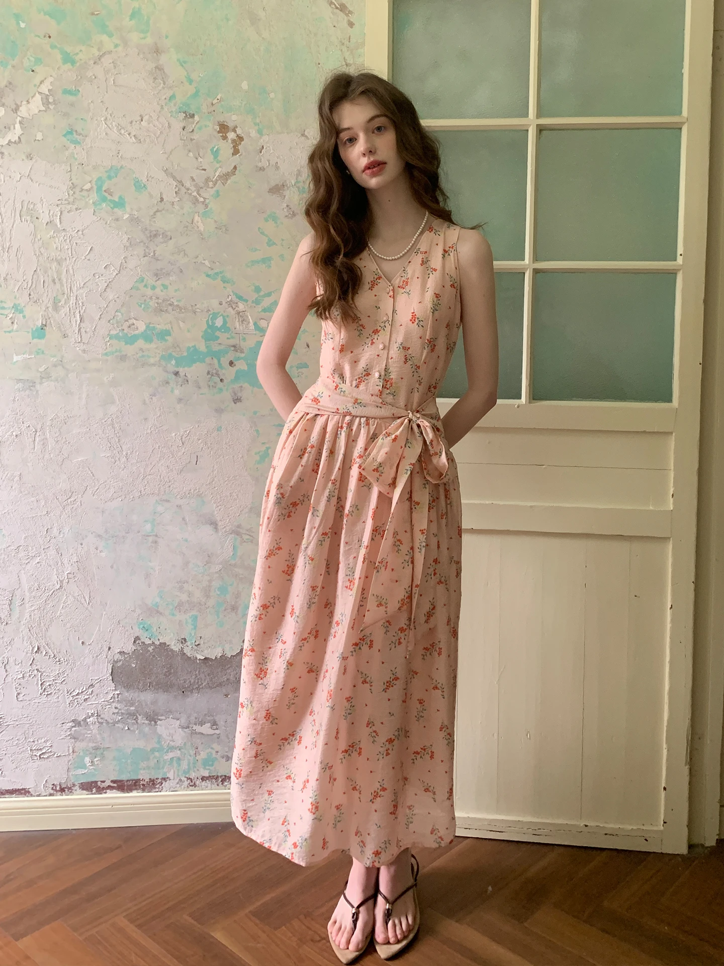 

Женское шелковое платье-жилет ZhuYiYi с цветочным принтом, приталенное, с завышенной талией, оригинальный дизайн, весна-лето