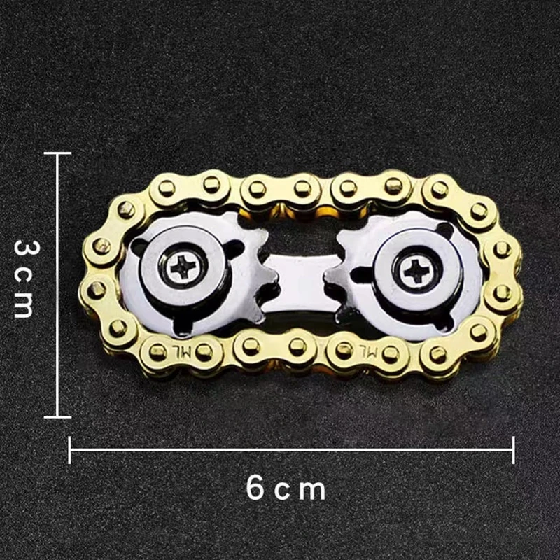 Gear Chain Gyro Fingertip Gyro Sprockets Chains Sprockets Flywheel Metal Toys  Drop Ship Sproket Roadbike Spinner Fingertip Toy