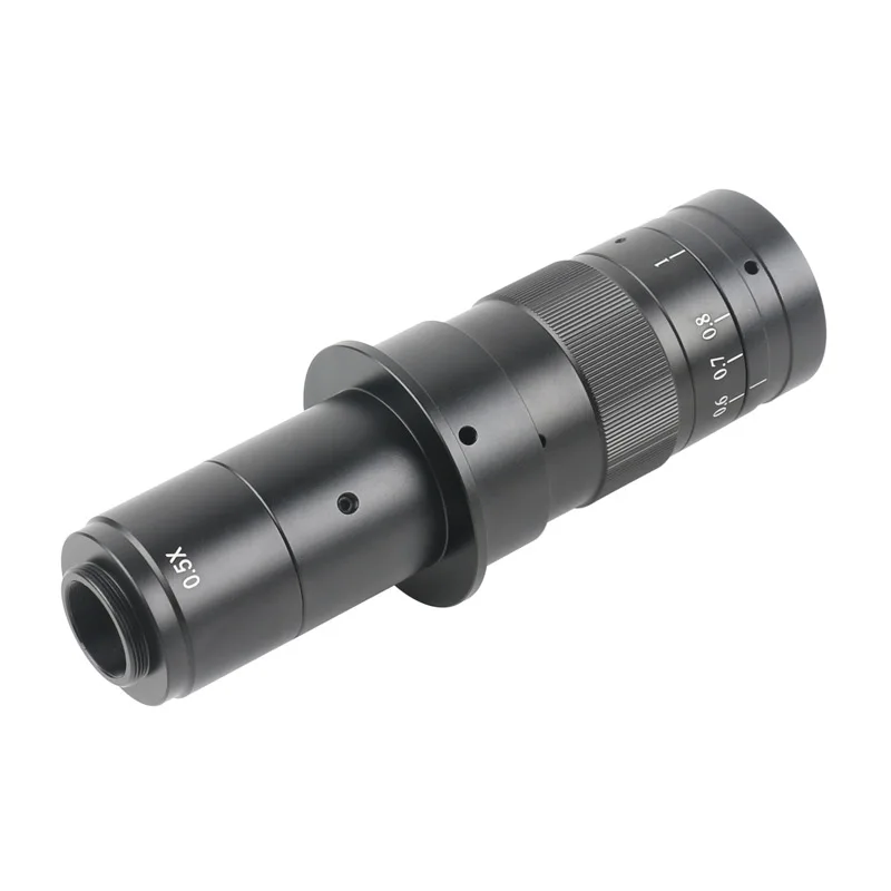 Adjustable 180X Zoom C Mount Lens 0.6X-4.5X Magnification For HDMI VGA USB Industry Video Microscope Camera
