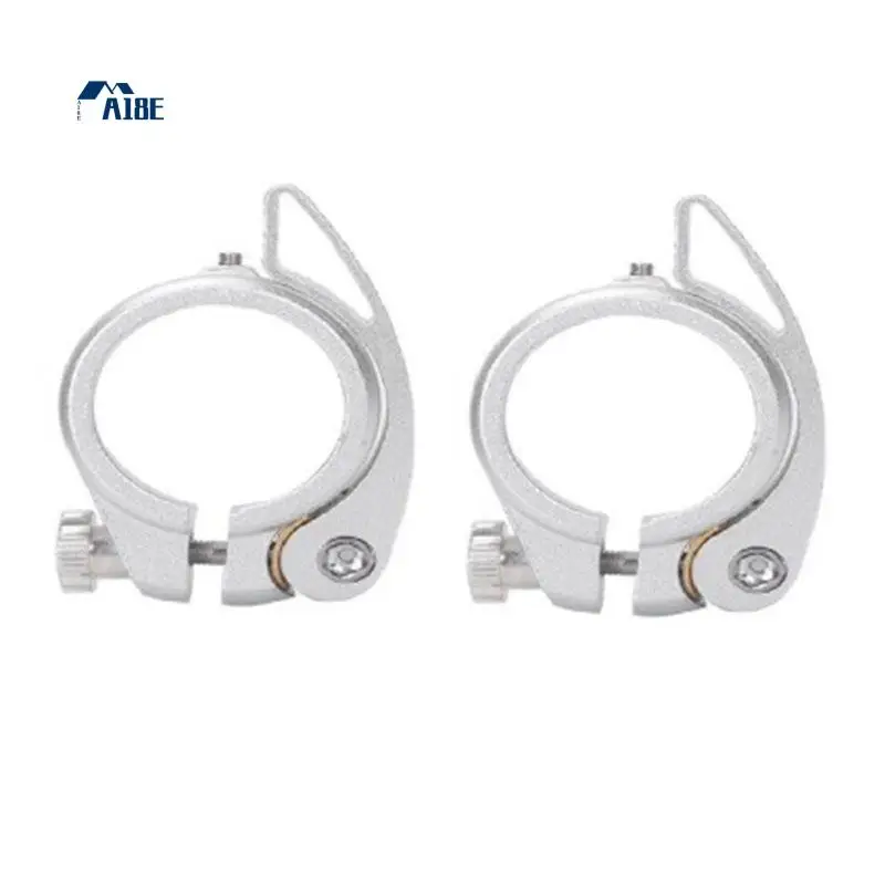 

A18E-2Pcs Folding Bicycle Seat Pipe Clamp With Quick Release Lever On Behalf Is Suitable Sp8 Pipe Clamp