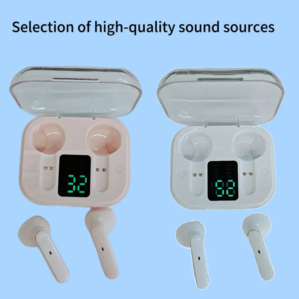 سماعة بلوتوث لاسلكية أصلية 1388 TWS بتصميم شفاف HIFI جودة صوت بلوتوث 5.3 لجميع الهواتف الذكية