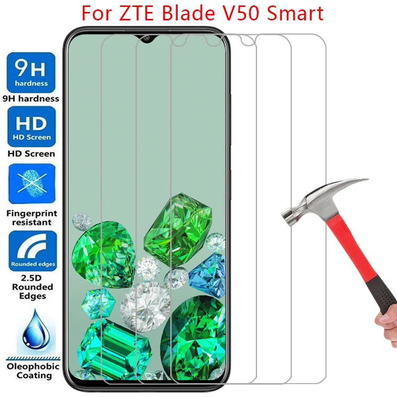 Protector de pantalla para ZTE Blade V50 Smart, cristal templado protector para Blade V50, V 50, 50V, V50Smart, película de vidrio 9H