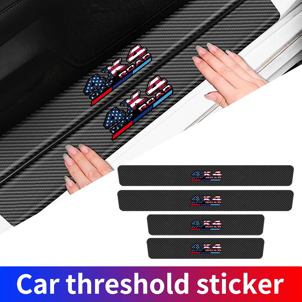 

4x4 Off Road Car Door Sill Threshold Stickers Carbon Fiber Trunk Bumper Strips For Buick Enclave Regal Lacrosse Excelle Envision