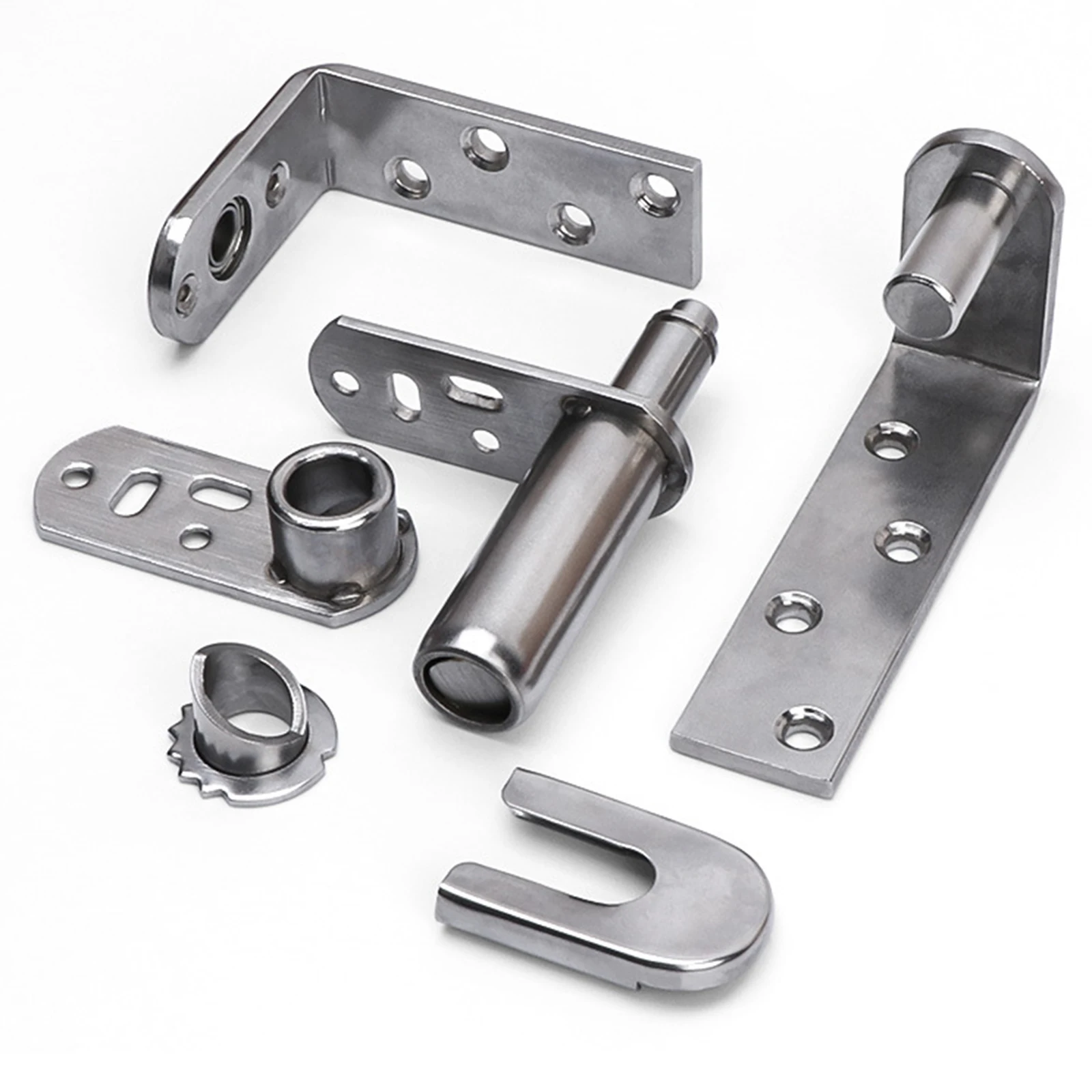 Stainless Steel Door Hinges for Wooden Doors Cabinet Doors 360 Degree Rotating Shaft Automatic Rebound Door Hinge