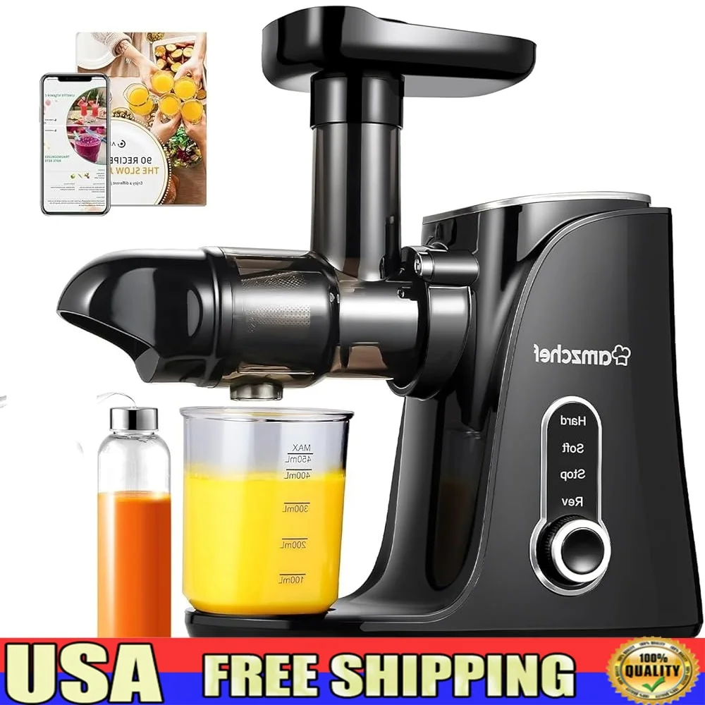 

Slow Cold Press Juicer 2 Speed Modes Portable Bottles Easy Clean Quiet Motor Anti Oxidation Fresh Juice Kitchen Appliance
