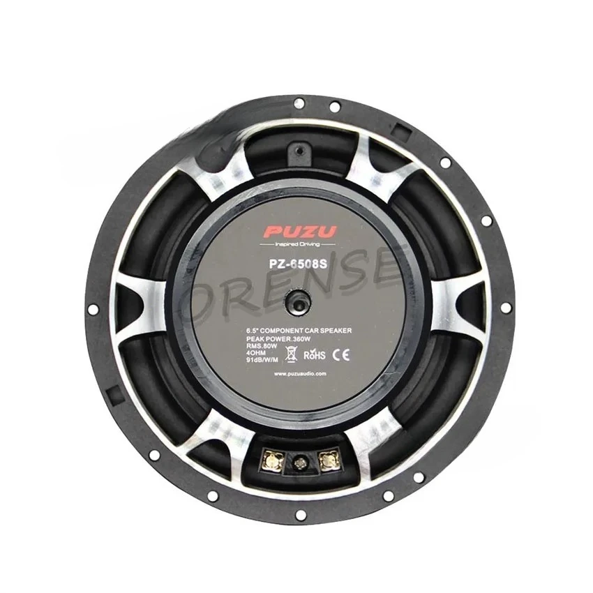 PZ-6508S Upgrade Hi-res 2- way Component Car Audio Speakers，360W Max Power Deep Bass Fully Midrange Hi- Res Audio 1Set