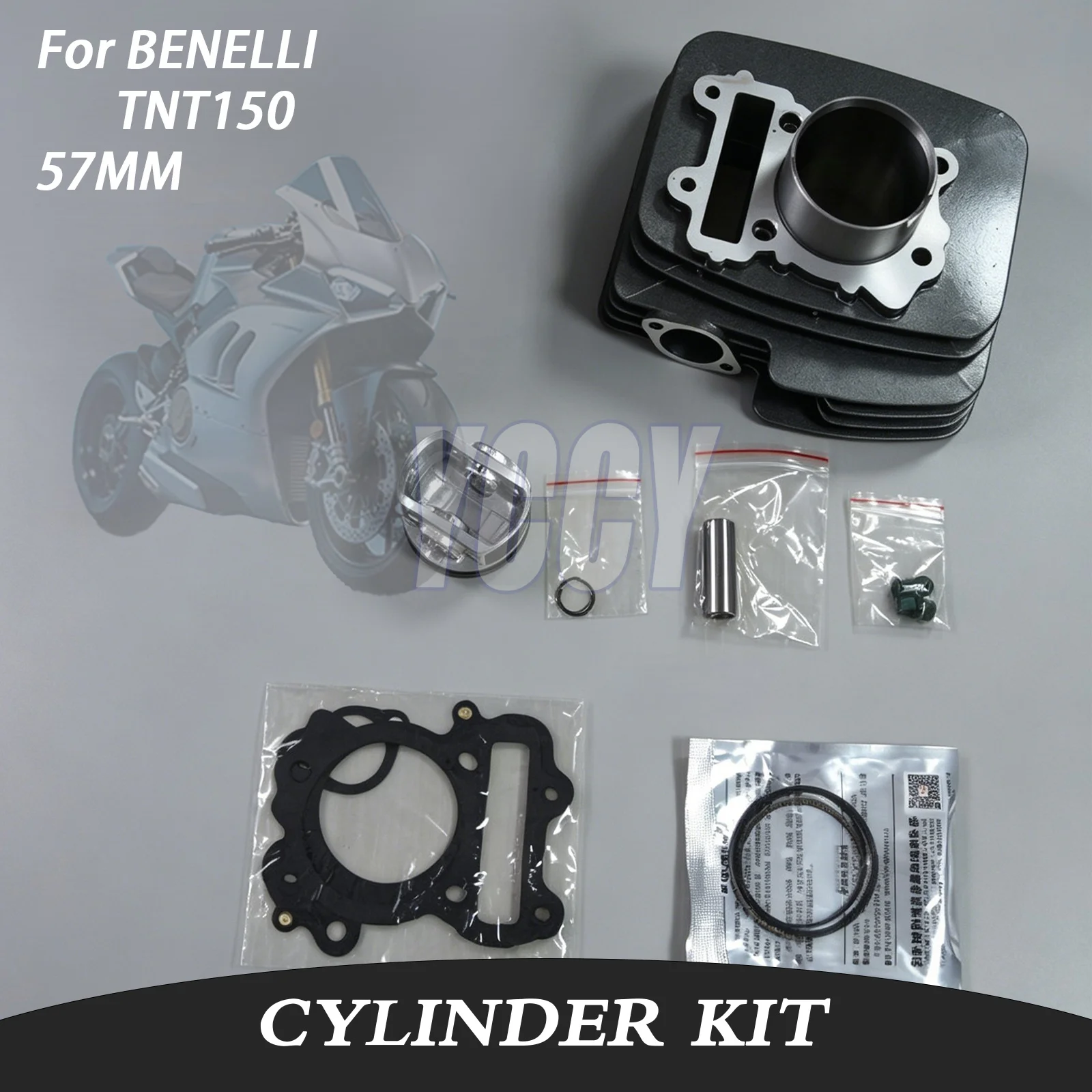 

57MM PIN 14MM For BENELLI TNT150 TNT 150 High Quality Motorcycle Cylinder Kit Piston Rings Gasket BRANDNEW Top-level Engine Part