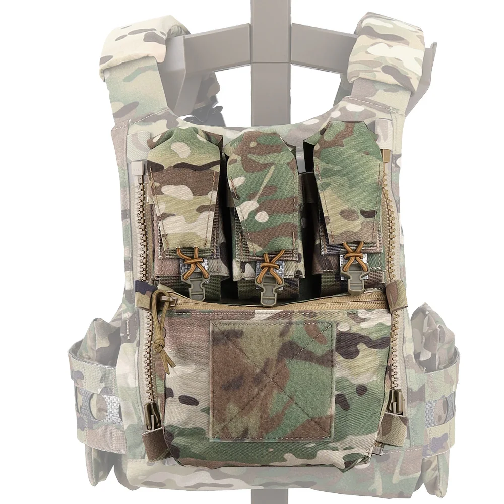 Assault Adapt Banger Panel trasero con cremallera en paquete trasero chaleco táctico FCPC V5 portador de placa accesorios bolsa GP bolsillo multiherramientas