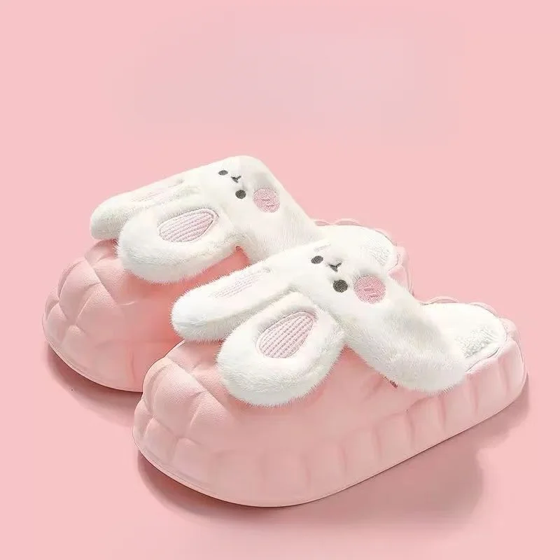 Slippers Cotton Slippers for Women in Autumn and Winter 2024 New Indoor Home Waterproof Bag with Warm and Cute Removable Shoes