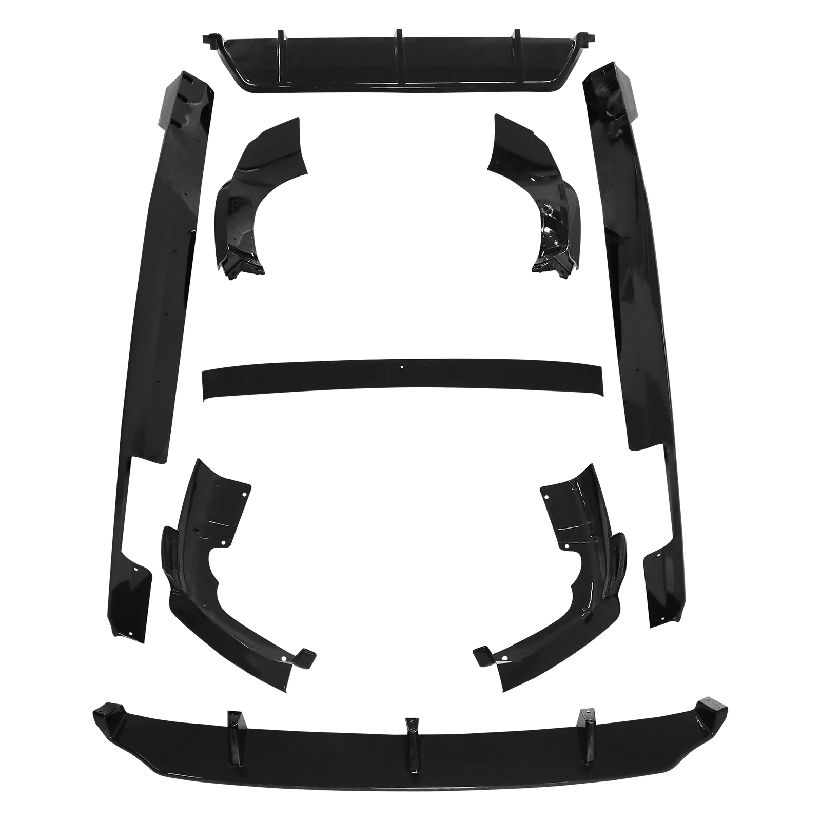 Gloss Black Front Lip Rear Diffuser Side Skirts Body Kit For BMW X6 G06 M-Tech M Sport 2019-On