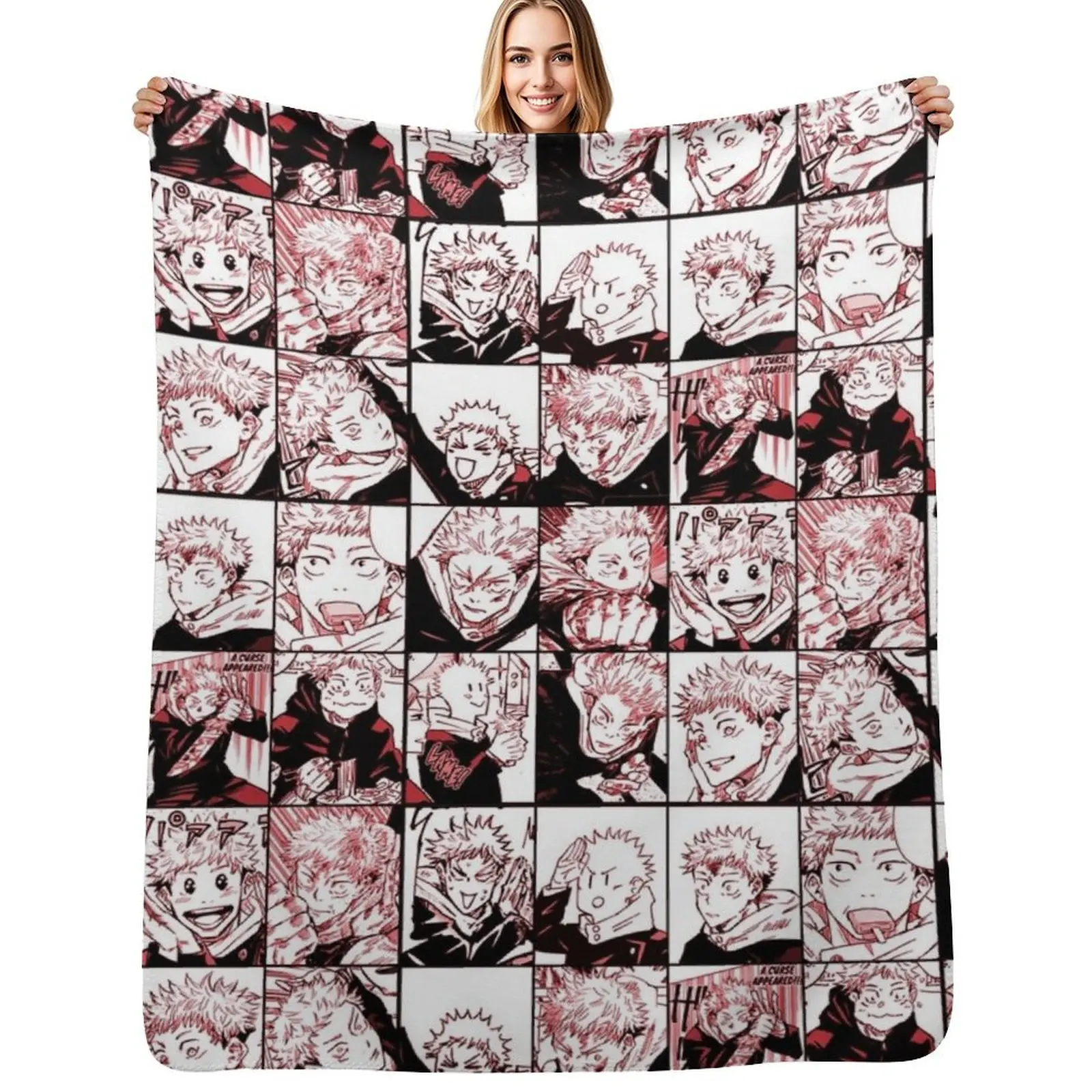 

Itadori yuji manga collage -color version Throw Blanket Quilt Sleeping Bag sofa bed Blankets