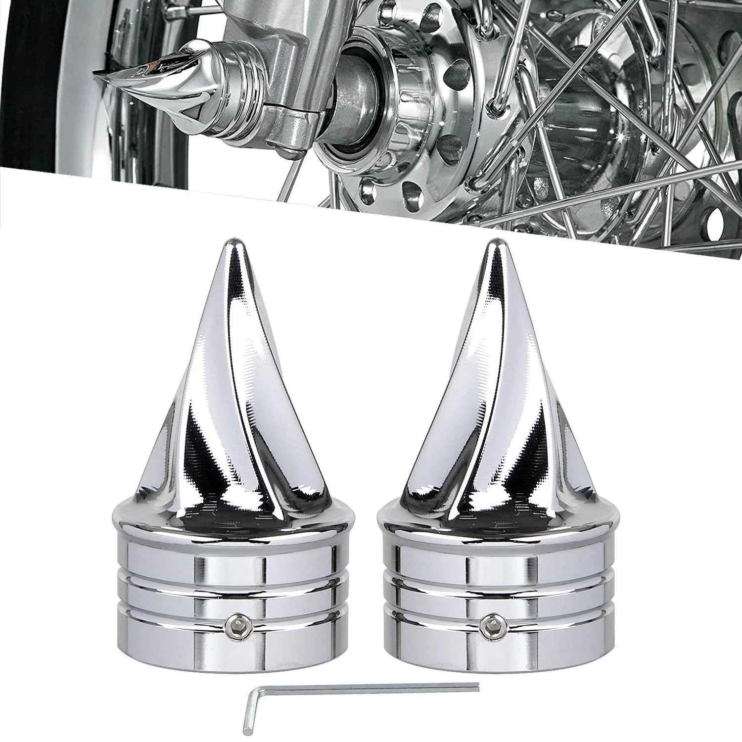 Motorcycle For Harley Touring Electra Glide Road King Classic FLHRC EFI FLHRCI FLHR Dyna Twisted Spike Front Axle Nut Covers