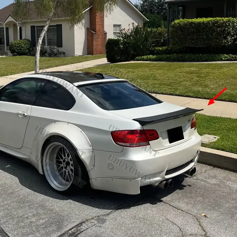 

For BMW 3 Series E92 Coupe328i 335i M3 2006-2012 LB Style High-Kick Rear Deck Spoiler Lid Tail Fin Carbon Fiber