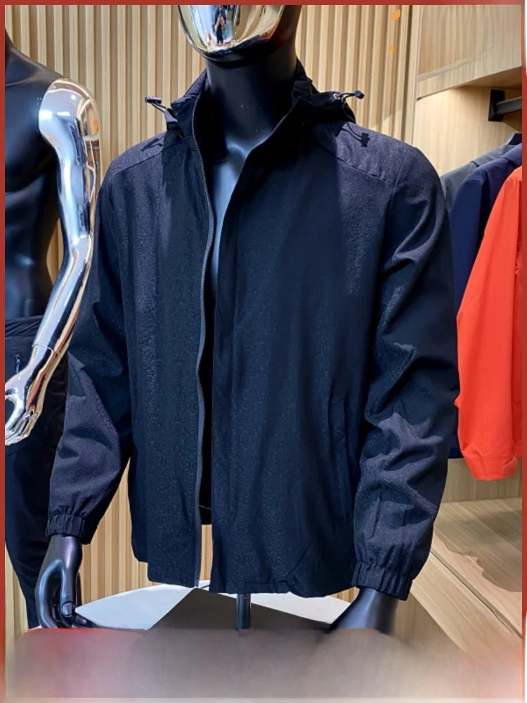 

Мужская повседневная куртка с капюшоном, уличная осенняя молодежная модная куртка-стойка, удобная верхняя одежда с принтом Long Sve k