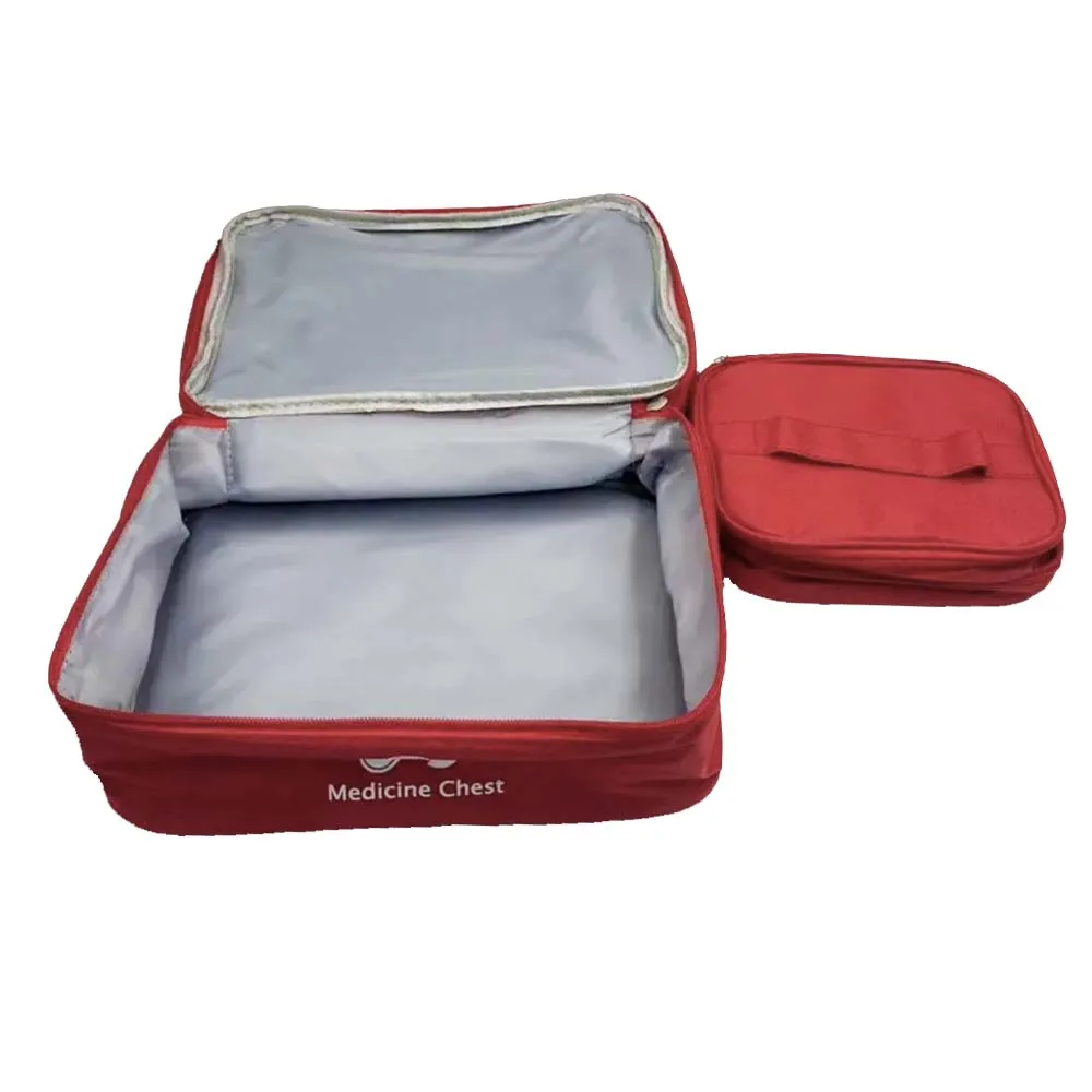 حقيبة طبية ذات سعة كبيرة ذات طابقين، مجموعة الإسعافات الأولية للطوارئ متعددة الحجم في الهواء الطلق، حقيبة تخزين الأدوية المحمولة، منزل جديد #2