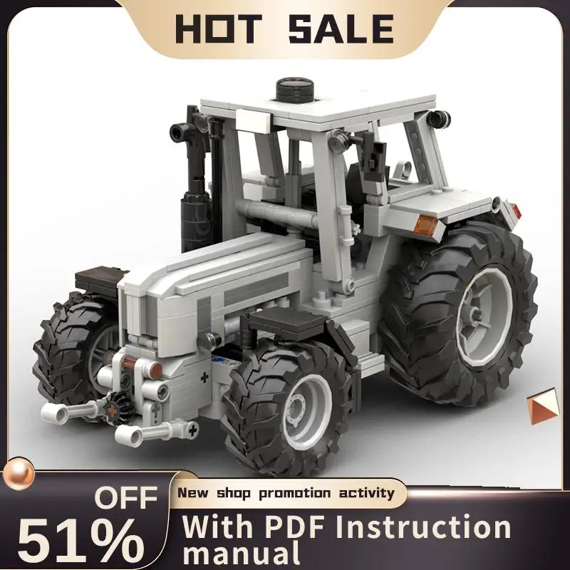 

New 770Pcs Moc Compact 1350 Tv6 Tractor Trailer Model Diy Creative Ideas Bricks Toy Birthday Gift Technology Building Blocks