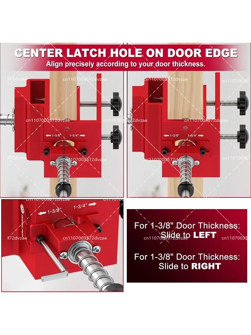 1-3/8 and 1-3/4 Inch Door Lock Installation Kit, Aluminum Door Hole Drilling Set