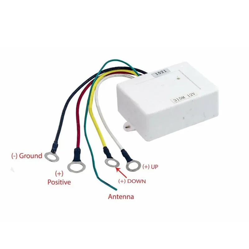 White dual engine windlass switch windlass controller marine remote control winch wireless receiving transmitter