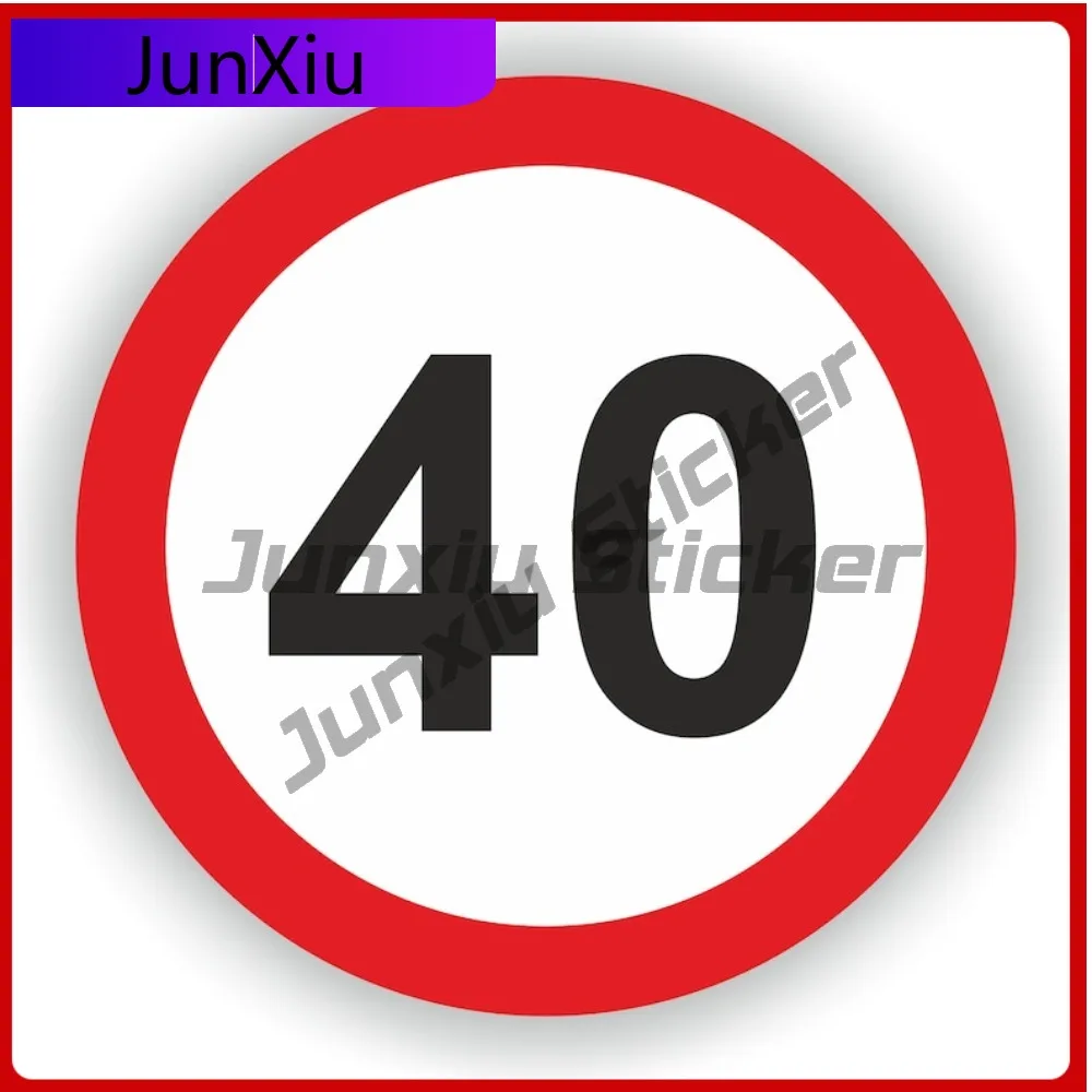 

Speed Limit 40 Circular Traffic Speed Limit Warning Sticker Vinyl Graphic Suv Otorcycle Camper Decals And Graphics Accessories