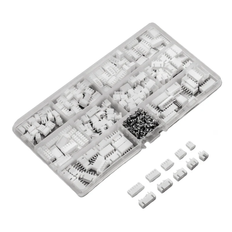 500PCS JST-XH Connector Kit 2/3/4/5/6 Pin Housing 2.54mm Crimp Terminals for RC Drone 3D Printer Arduino Projects
