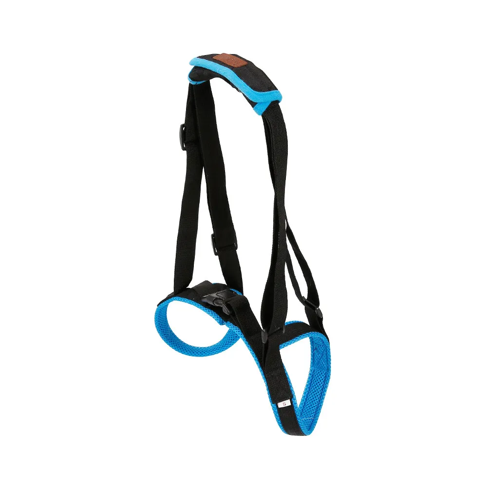 

Pet Back Leg Deformity Injured Old Dog Stair Auxiliary Belt Size M Blue Breathable Support Belt for Elderly Dogs Walking