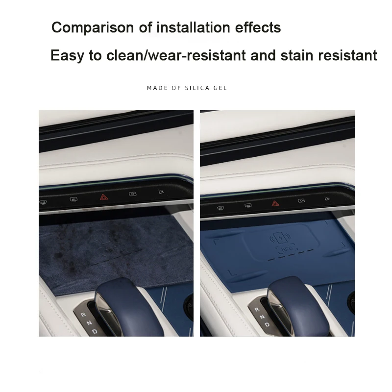 For ZEEKR 001 Central Control Wireless Charging Anti-Slip Mat 2021-2025 New Silicone Protector Pad Car Interior Accessories