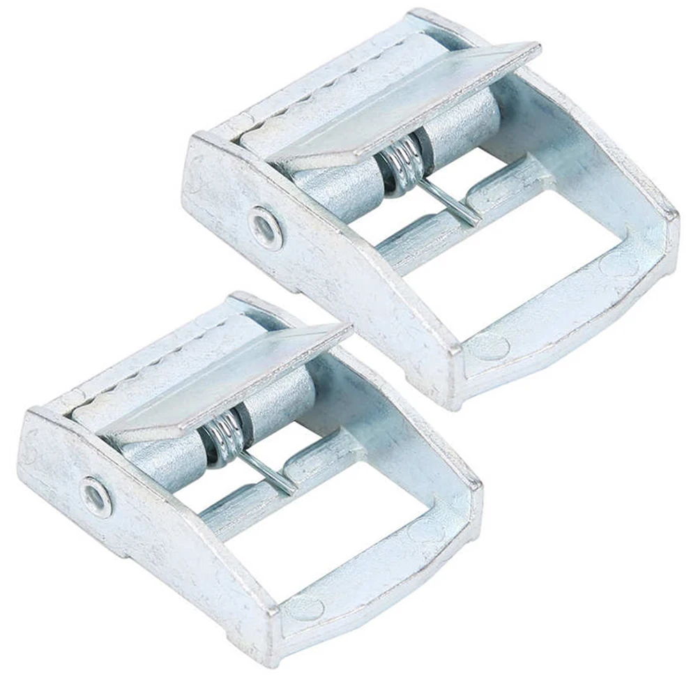 Tenditore a scatto con fibbia larga 2,5 cm per il fissaggio del carico Gancio a J per carichi pesanti Cinghie a cricchetto di dimensioni opzionali Fascette in argento