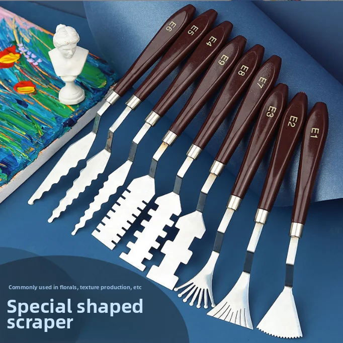 

Art scraper, texture paint coloring knife, irregular scraper, oil painting acrylic pigment tool