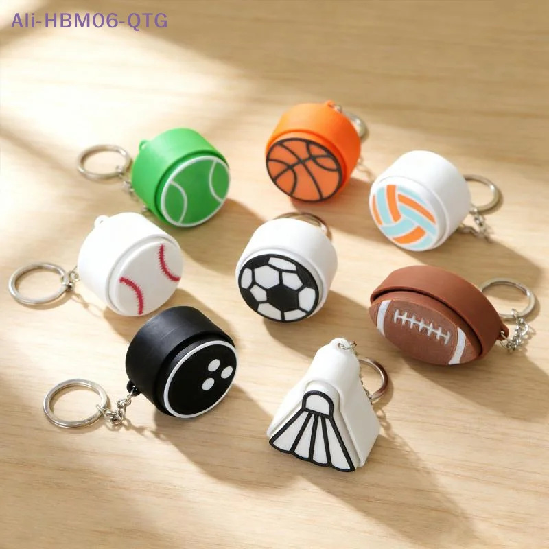 Ball Keyboard Keychain Fidget Push Bubble Stress Relief Sensory Basketball Football Keyboard Clicker For Adults