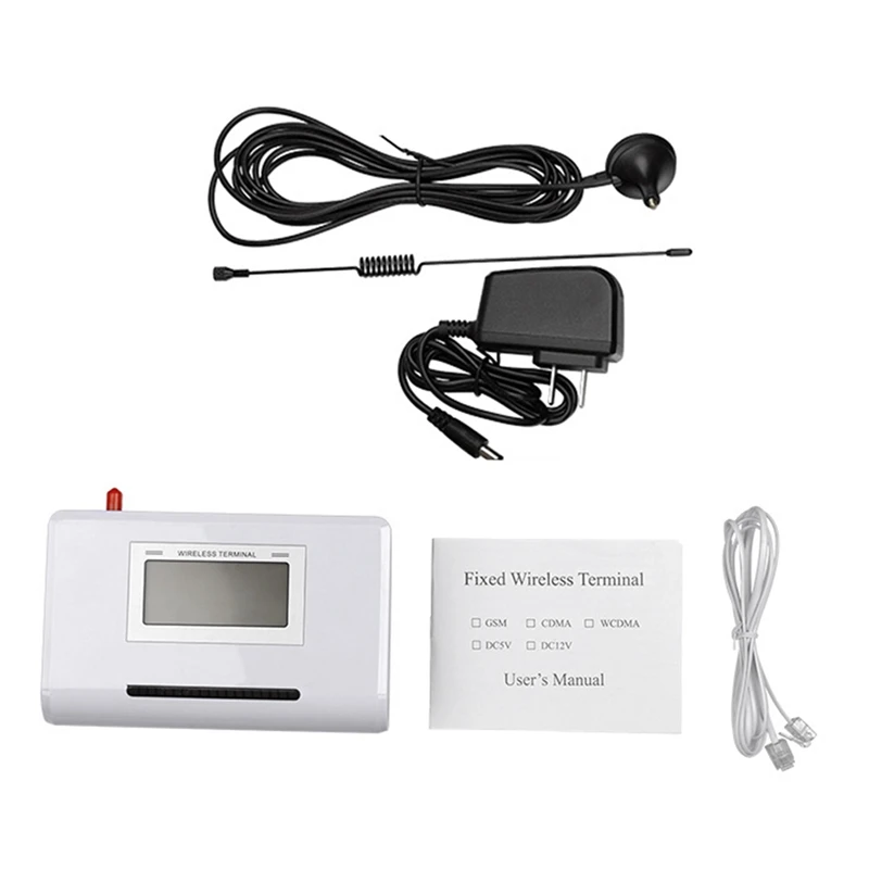 4G Wireless Terminal DTMF For Desktop Landline Phone Audio Cassette Cellular Card Fixed Phone With Screen Spare Parts (EU Plug)