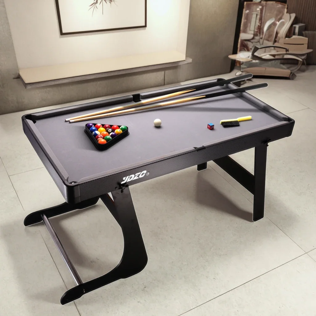 Hot Selling 5 Ft Indoor Family Sport Folding Wood Billiard Snooker Table Custom Logo Home Game Tables Plastic Hot Selling Wooden