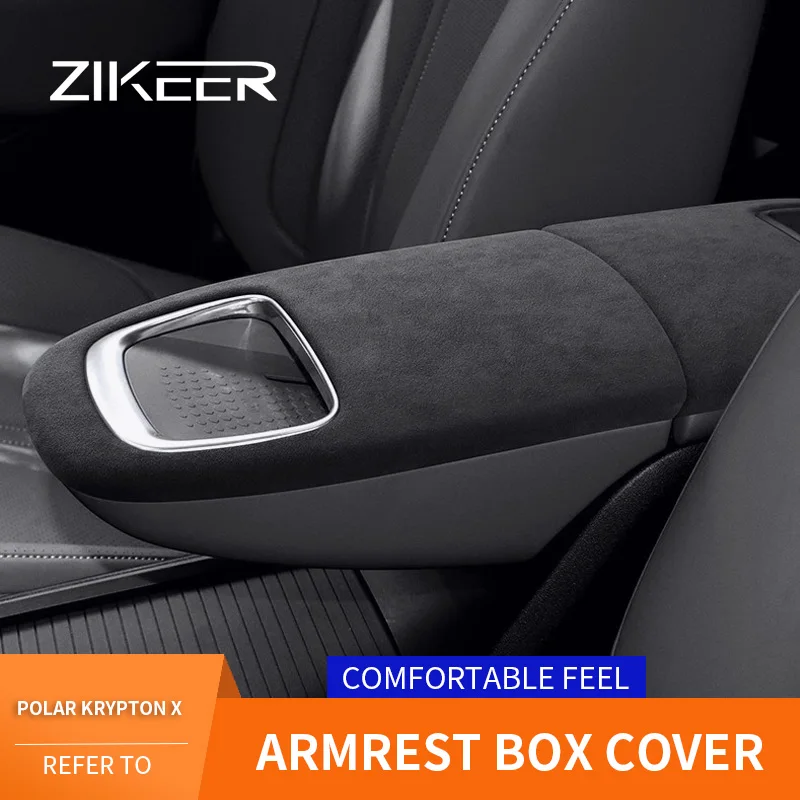 For ZEEKR X Armrest Box Protect Cover Alcantara Car Inrerior Decoration Anti-dirty crashproof 