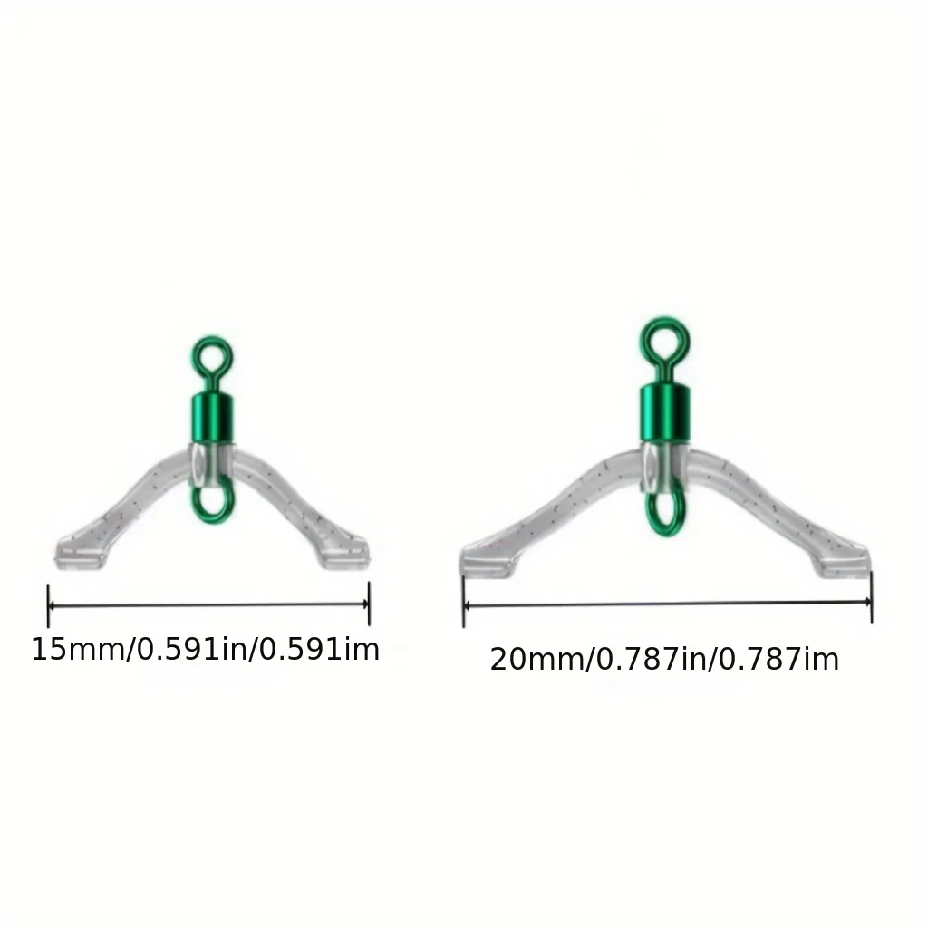 New Anti Entanglement Eight Shaped Ring Sub Line Splitter Fish Hook Line Splitter Silicone Double Hook Anti Entanglement Bean Co
