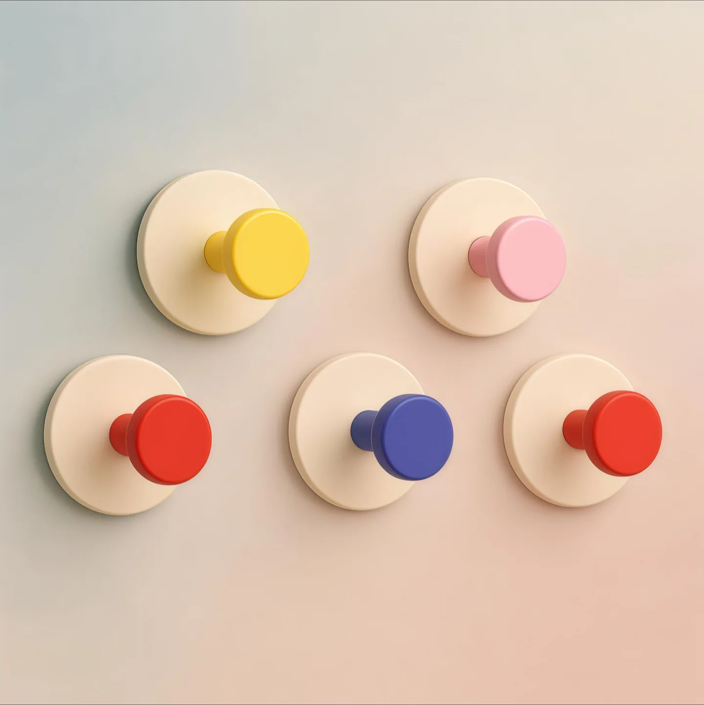 Dopamine Color Suction Cup Hook with Strong Holding Capacity No Trace, No Need for Drilling Creative and Cute Indoor Key Hook