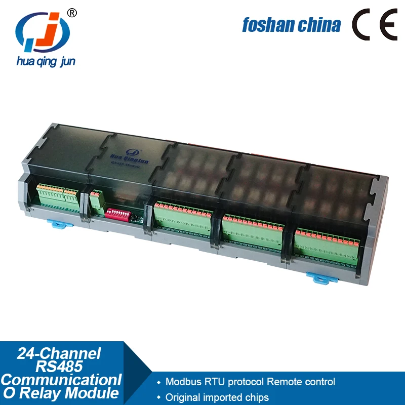 Chingjun 24DI 24DO RS485 Ethernet Relay Module Modbus RTU/TCP 10A G2R-1 RJ45 Relays for Smart Home