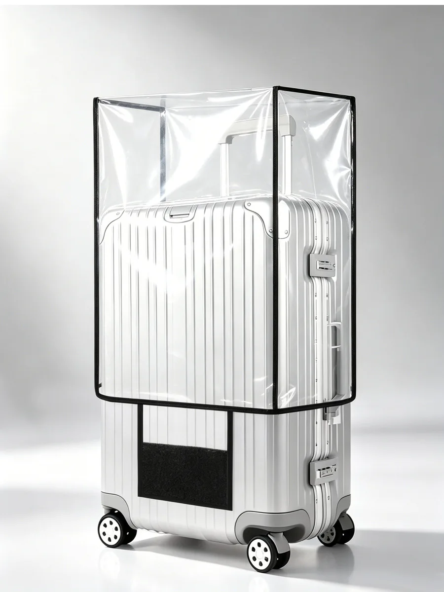 Transparente PVC-Kofferabdeckung für Reisegepäck, wasserdicht, verschleißfest, staubdicht für Rollkoffer – Detail 12