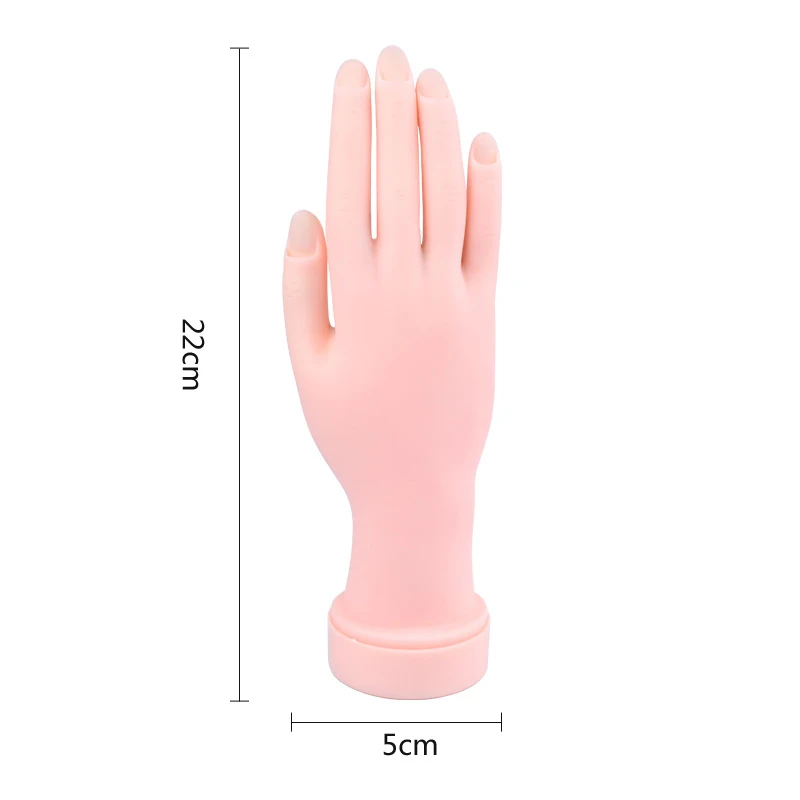 Flexibles Weiches Nagel-Übungshandmodell Biegbare Künstliche Hand für Maniküre-Training Nagelstudio-Werkzeuge – Detail 7
