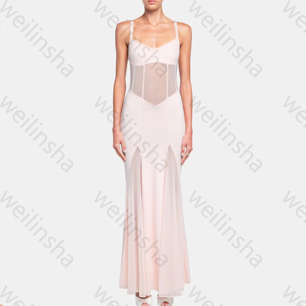 فساتين سهرة أنيقة بدون أكمام بحزام سباغيتي فستان مثير للمشاهير بدون ظهر فساتين حفلات رائعة عالية الجودة حسب الطلب