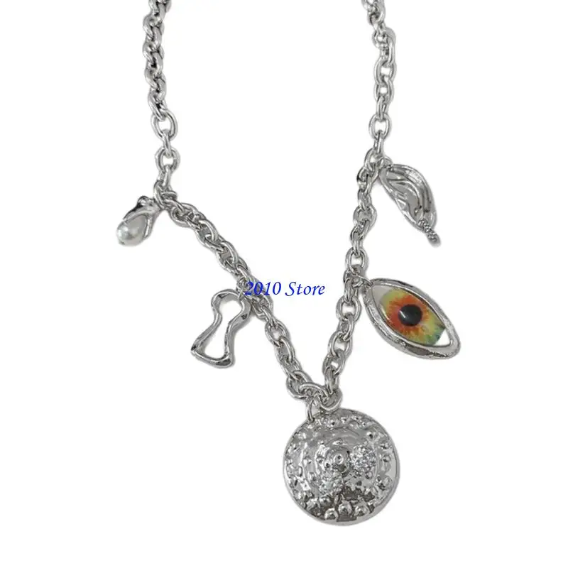 F3MF 우아한 허리 쥬얼리 악마의 눈 바디 체인 조정 가능한 벨트 허리 장식 액세서리 이브닝 드레스 할로윈 이벤트