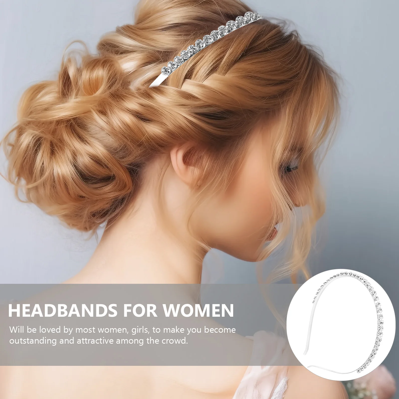 

Rhinestone Headband for Women Dark Grey Bride Wedding Sunflower Pearl Decorative Headbands Girls Haircare Styling Tools