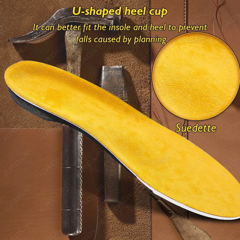 إيفا التهاب اللفافة الأخمصية الجلد المدبوغ نعل العظام الرجال النساء حذاء رياضة أقدام مسطحة لتخفيف الآلام عالية قوس دعم تقويم العظام إدراج وحيد