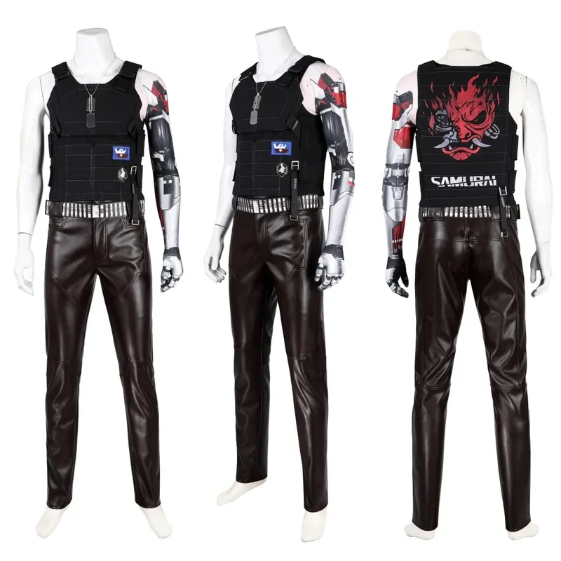 

FC6Punk Cosplay Johnny Cosplay Costume Disguise 2077 Vest Pants Full Set and Individual Items Are Sold Christmas New Year o@FC8！